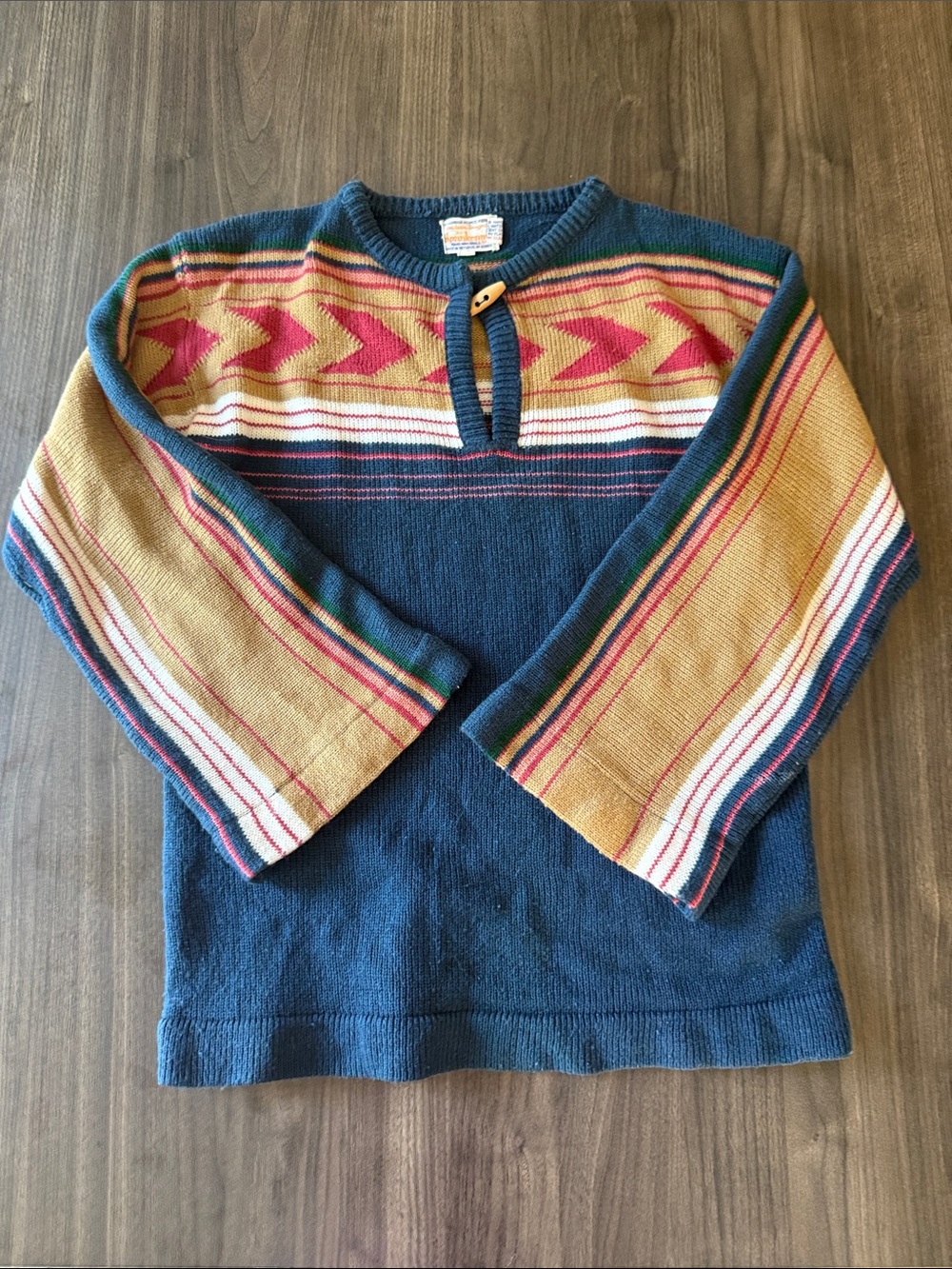 Vintage 80s Southwestern Geometric Sweater Size Large